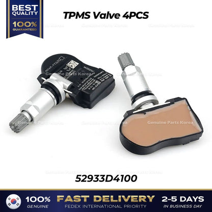 Genuine TPMS Valve 4PCS 52933D4100 for Hyundai Kia