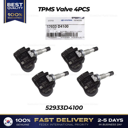 Genuine TPMS Valve 4PCS 52933D4100 for Hyundai Kia