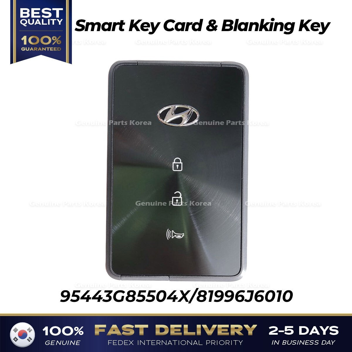 Genuine Smart Key Card & Blanking Key 95443G85504X for Hyundai Grandeur IG