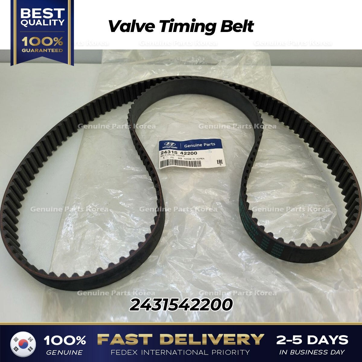 Genuine Valve Timing Belt 2431542200 for Hyundai Porter II Kia Bongo III