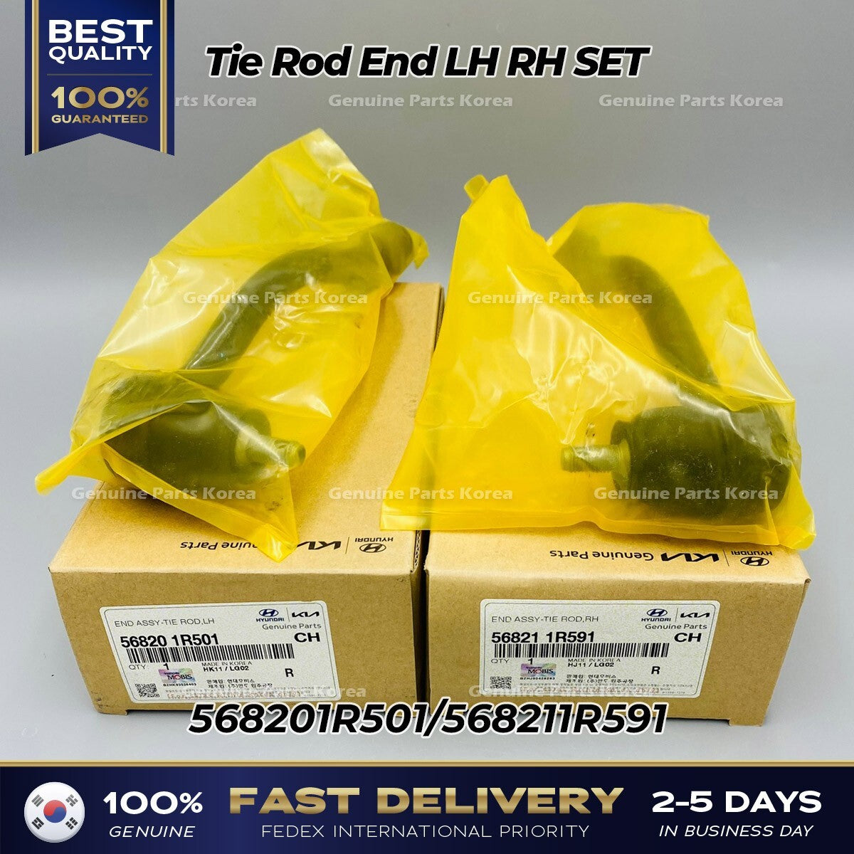 Genuine Tie Rod End LH RH SET for Hyundai Accent Kia Rio