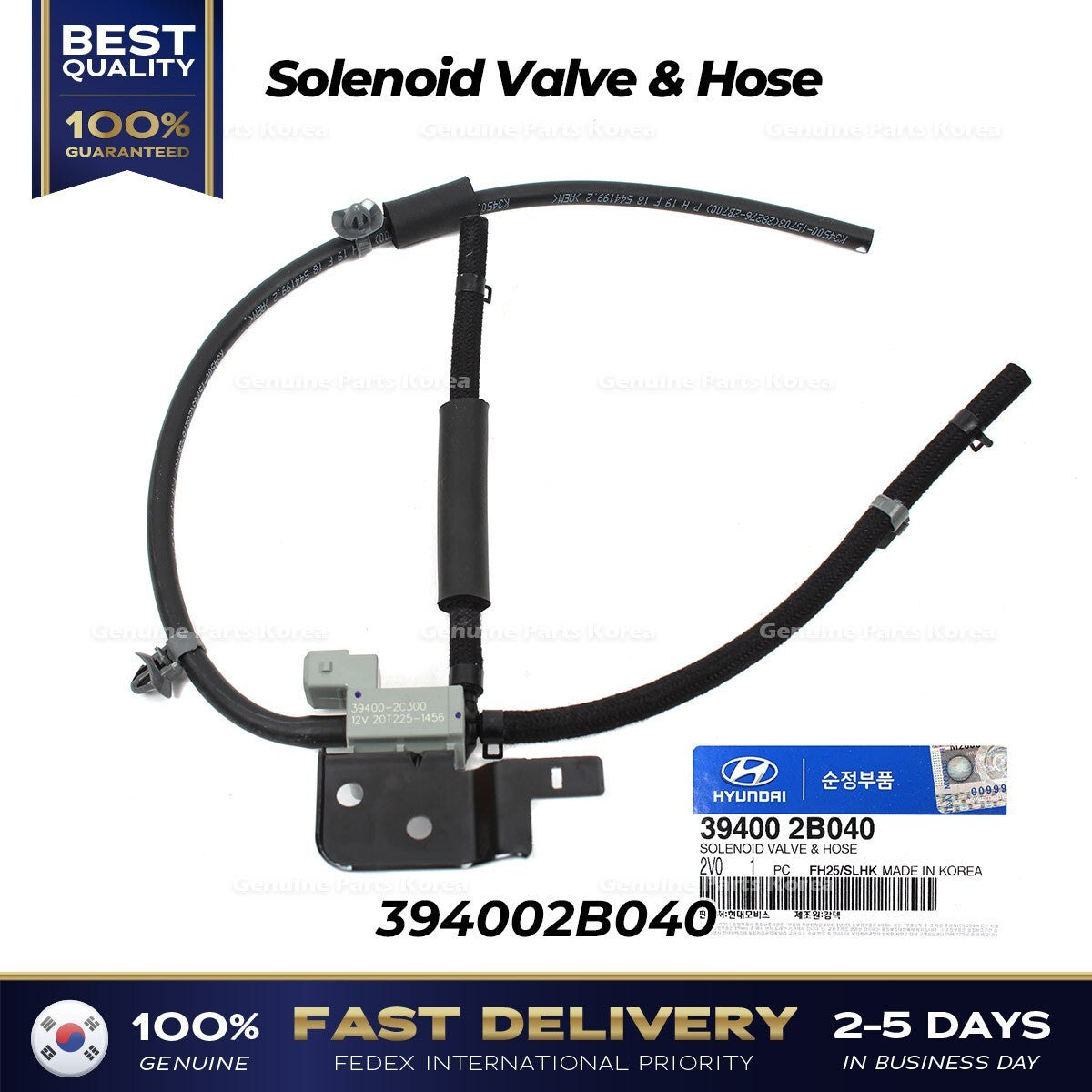 Genuine Solenoid Valve & Hose 394002B040 for Hyundai Veloster