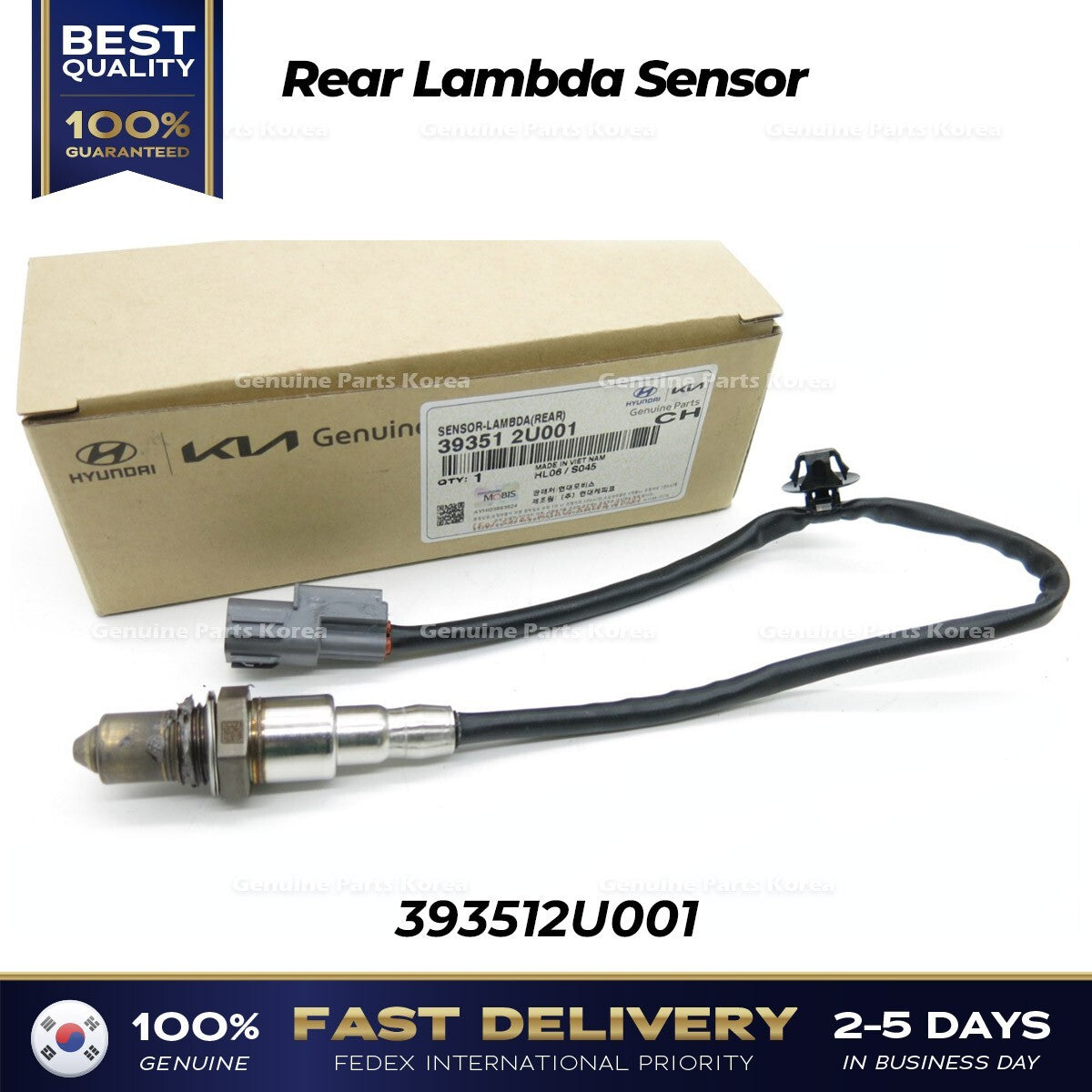Genuine Rear Lambda Sensor 393512U001 for Hyundai Tucson Kia Seltos