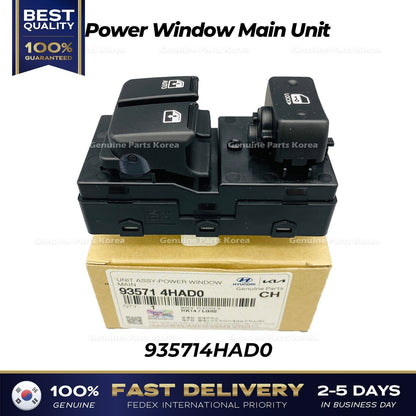 Genuine Power Window Main Unit 935714HAD0 for Hyundai H1