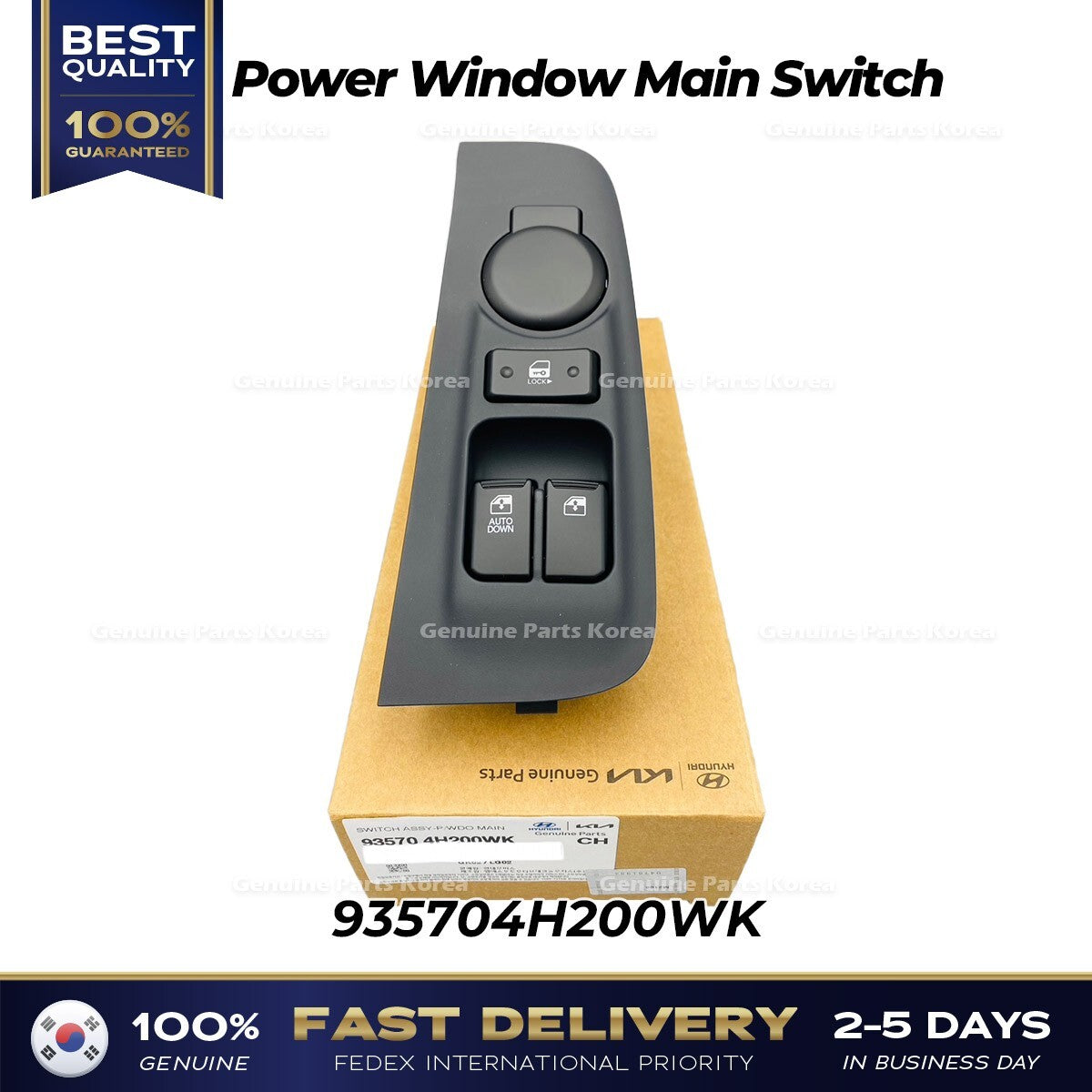 Genuine Power Window Main Switch 935704H200WK for Hyundai H1
