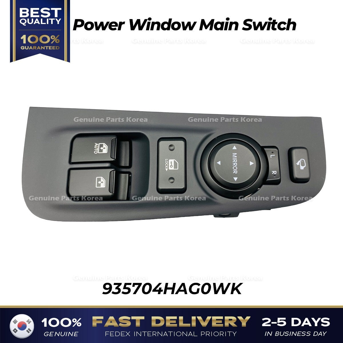 Genuine Power Window Main Switch 935704HAG0WK for Hyundai H1