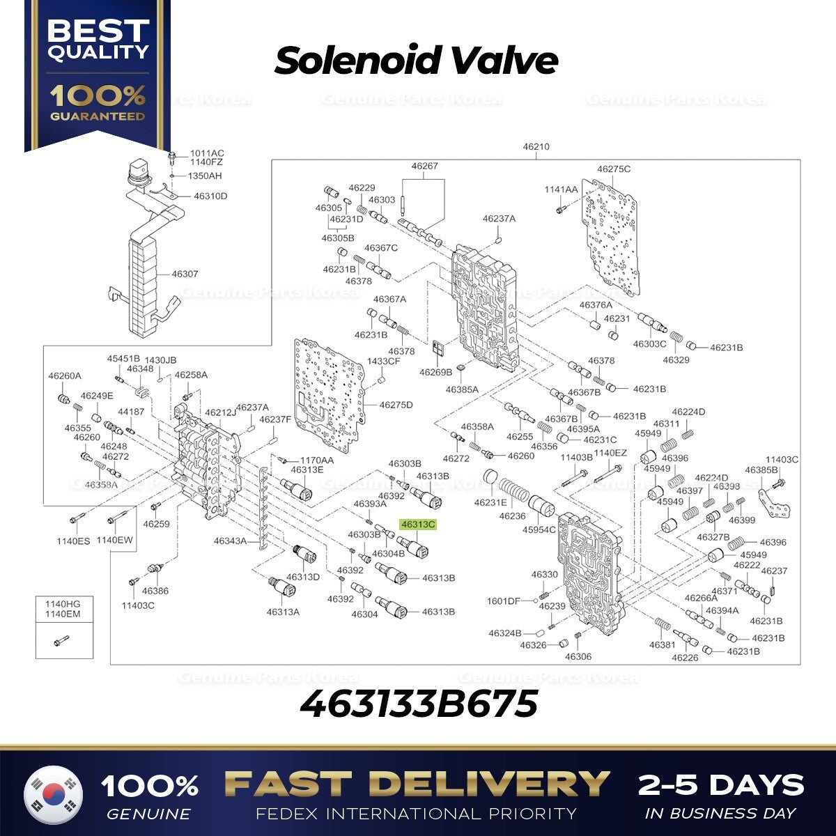 Genuine Solenoid Valve 463133B675 for Hyundai Kia