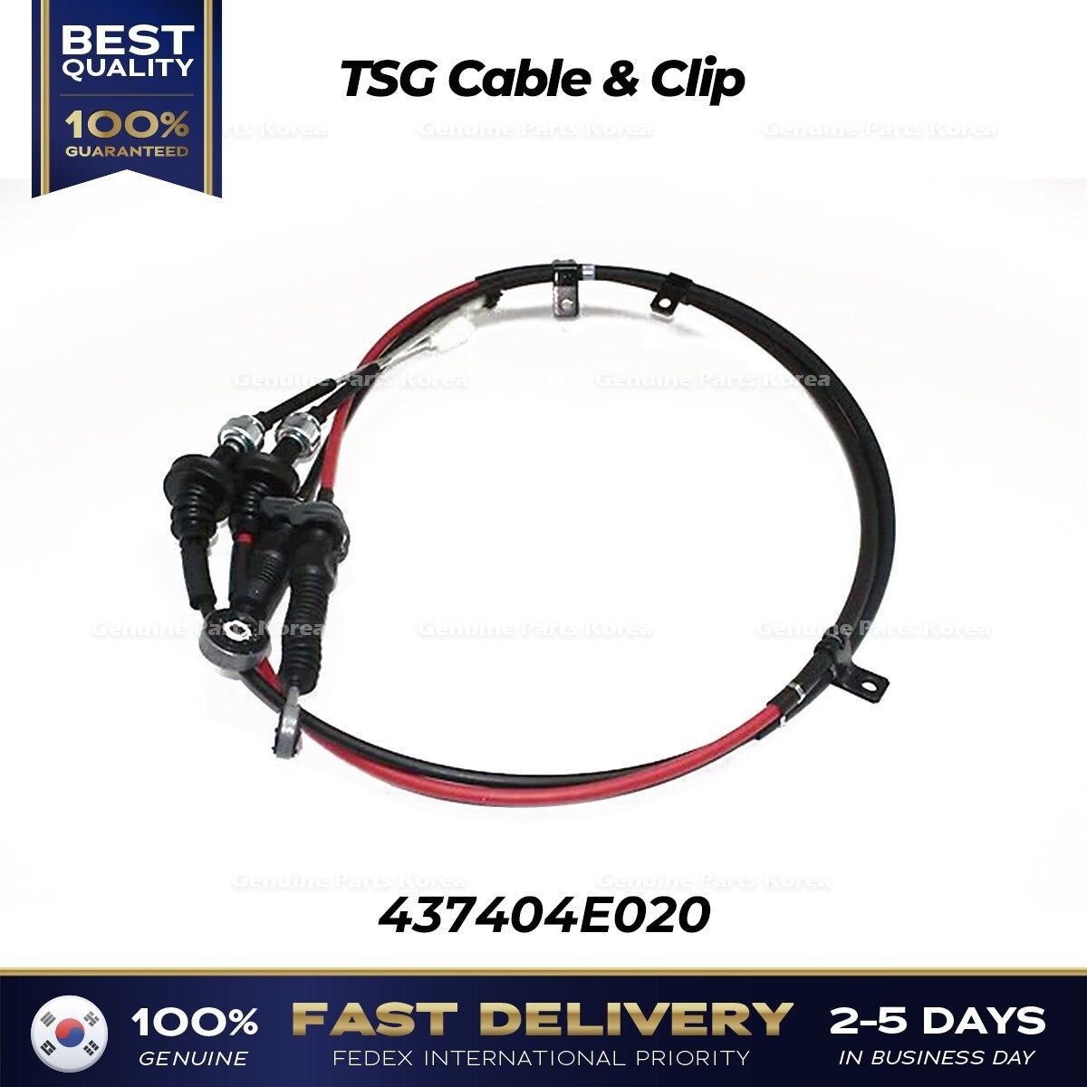 Genuine TSG Cable & Clip 437404E020 for Kia Bongo III K2500