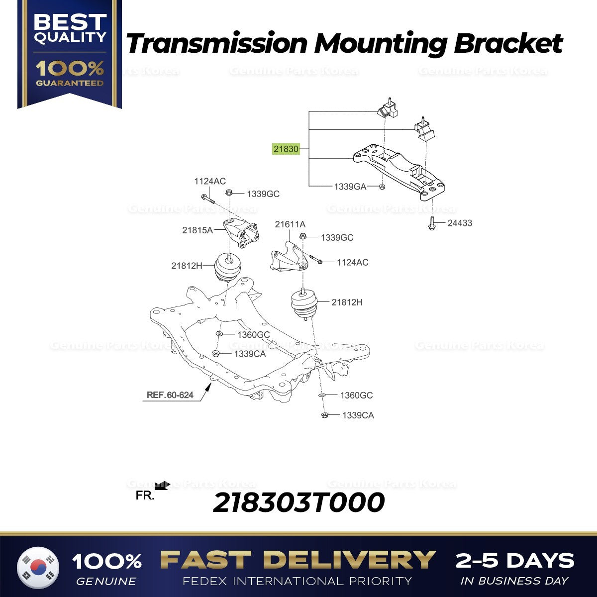 Genuine Transmission Mounting Bracket 218303T000 for Kia K900