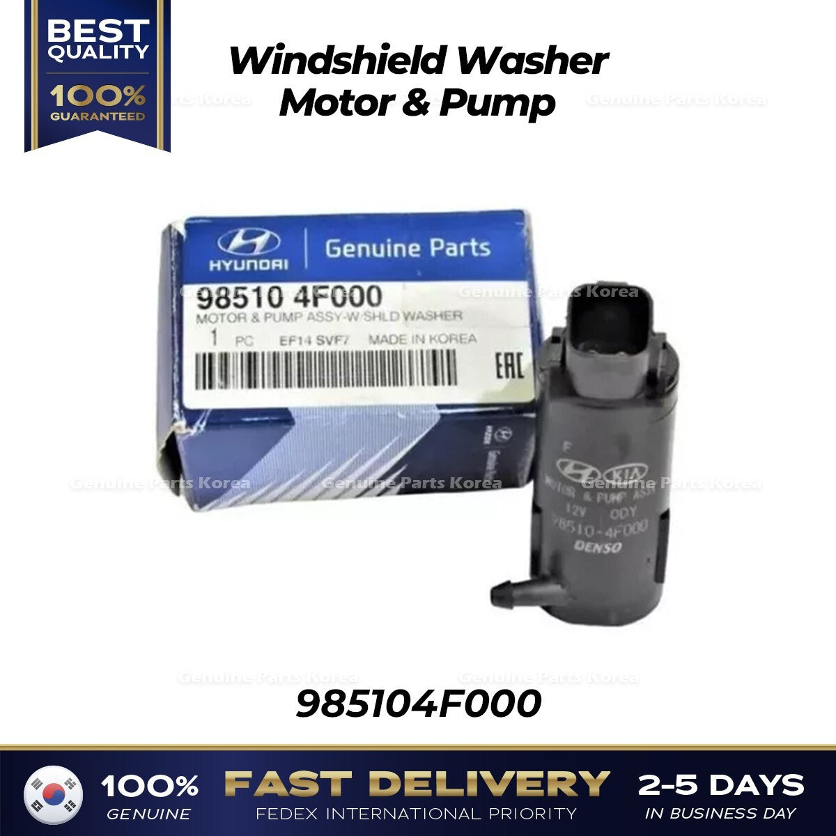 Genuine Windshield Washer Motor & Pump 985104F000 for Hyundai H100