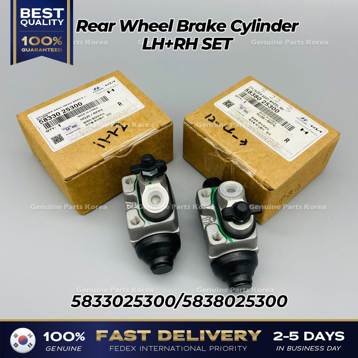 Genuine Rear Wheel Brake Cylinder LH RH SET for Hyundai Getz i10