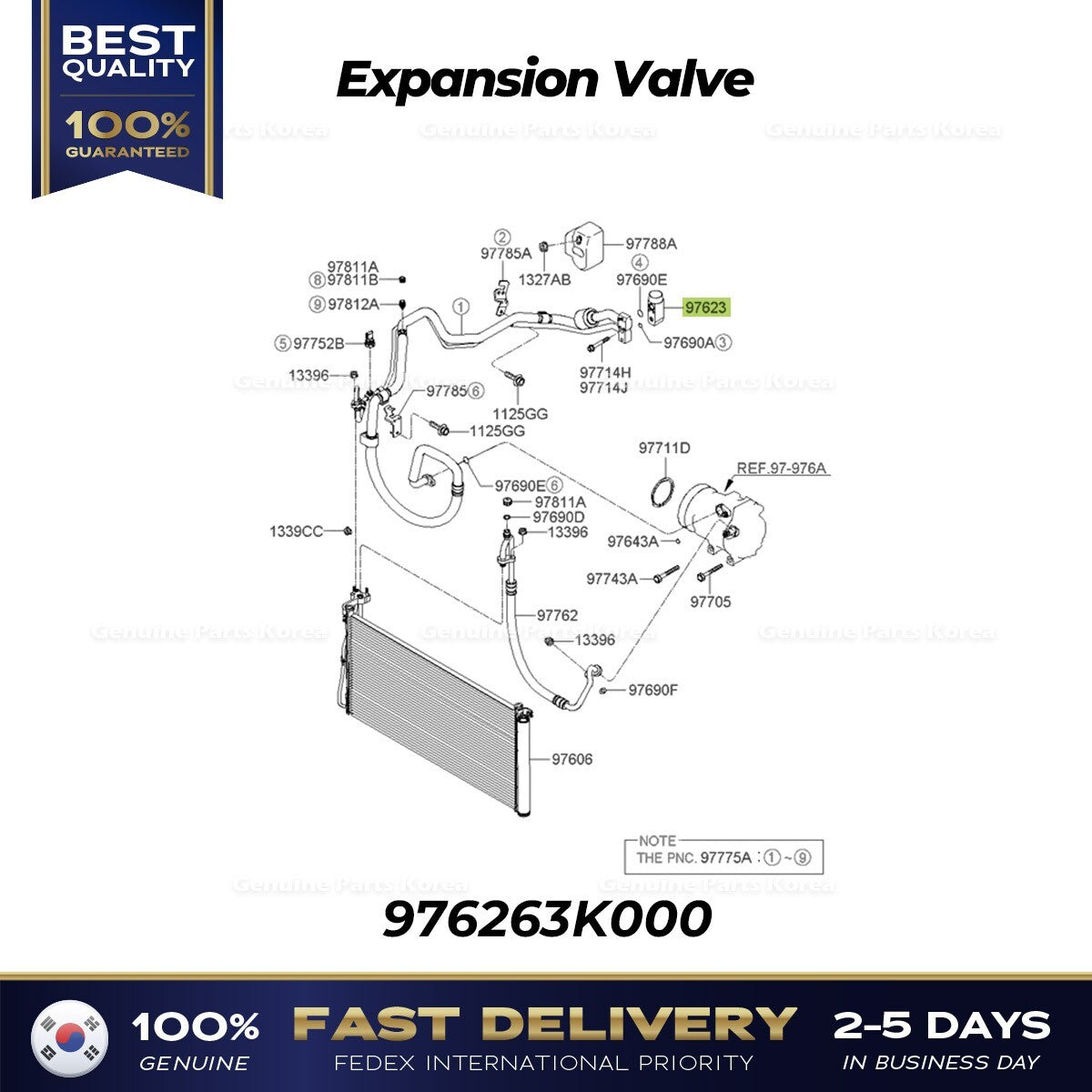 Genuine Expansion Valve 976263K000 for Hyundai Sonata