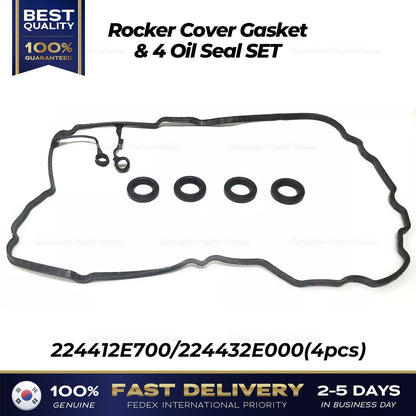 Genuine Rocker Cover Gasket & 4 Oil Seal SET for Kia Forte Seltos Soul