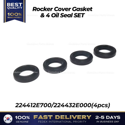 Genuine Rocker Cover Gasket & 4 Oil Seal SET for Kia Forte Seltos Soul