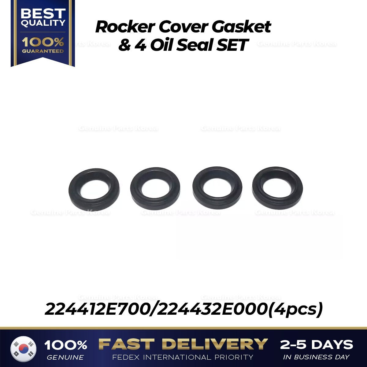Genuine Rocker Cover Gasket & 4 Oil Seal SET for Kia Forte Seltos Soul