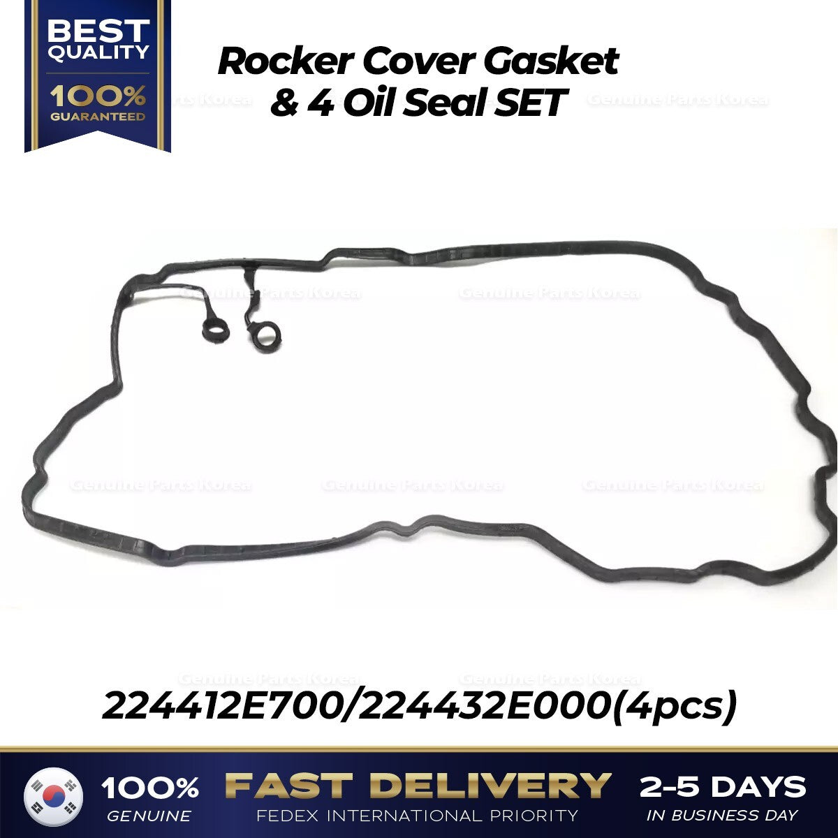 Genuine Rocker Cover Gasket & 4 Oil Seal SET for Kia Forte Seltos Soul