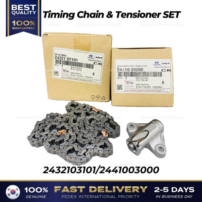 Genuine Timing Chain & Tensioner SET for Hyundai Accent Kia Stonic Rio