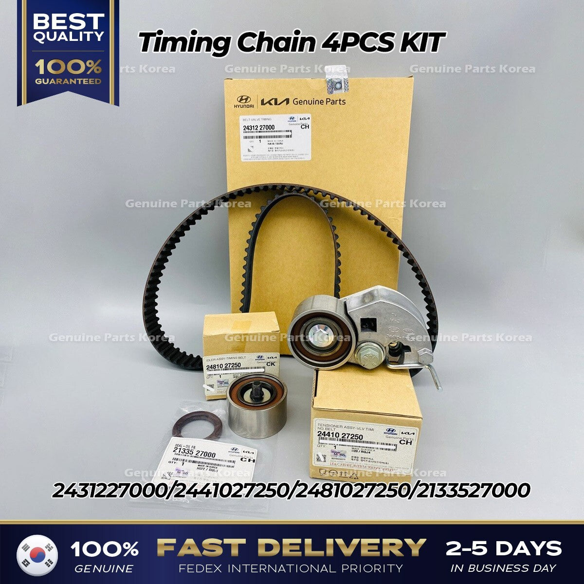 Genuine Timing Chain 4PCS KIT for Hyundai Tuscon Kia Sportage