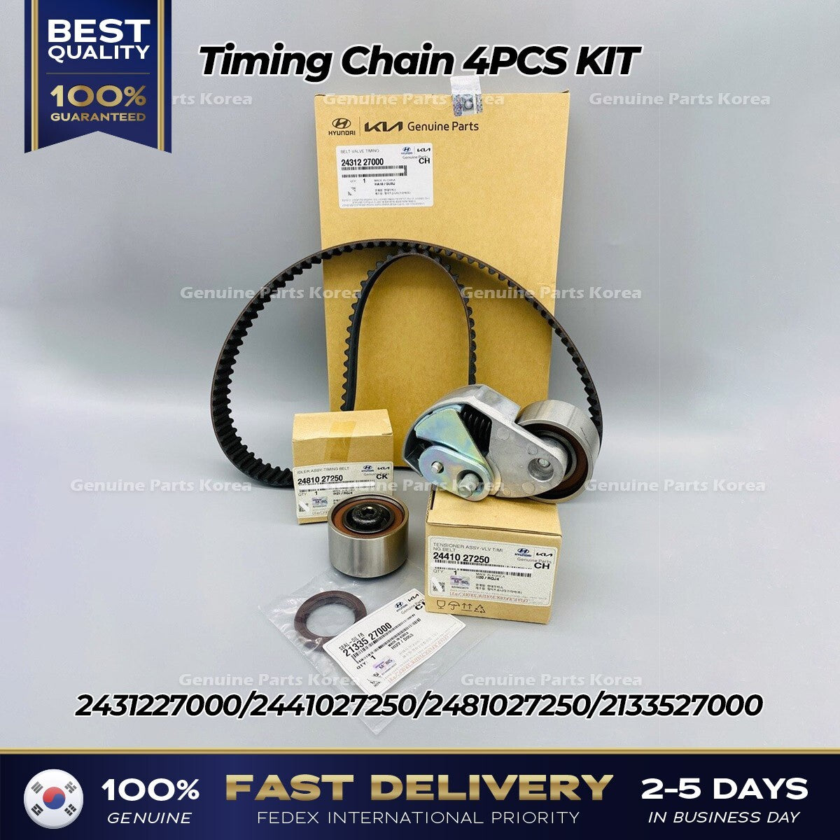 Genuine Timing Chain 4PCS KIT for Hyundai Tuscon Kia Sportage