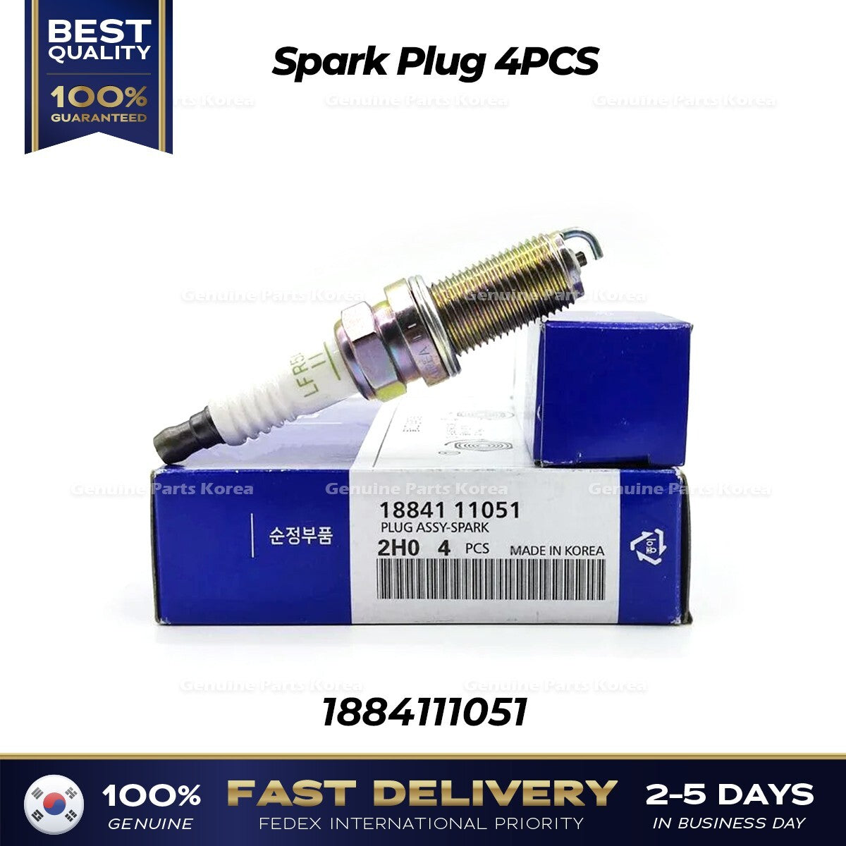 Genuine Spark Plug 4PCS 1884111051 for Hyundai Tucson Kia Sportage