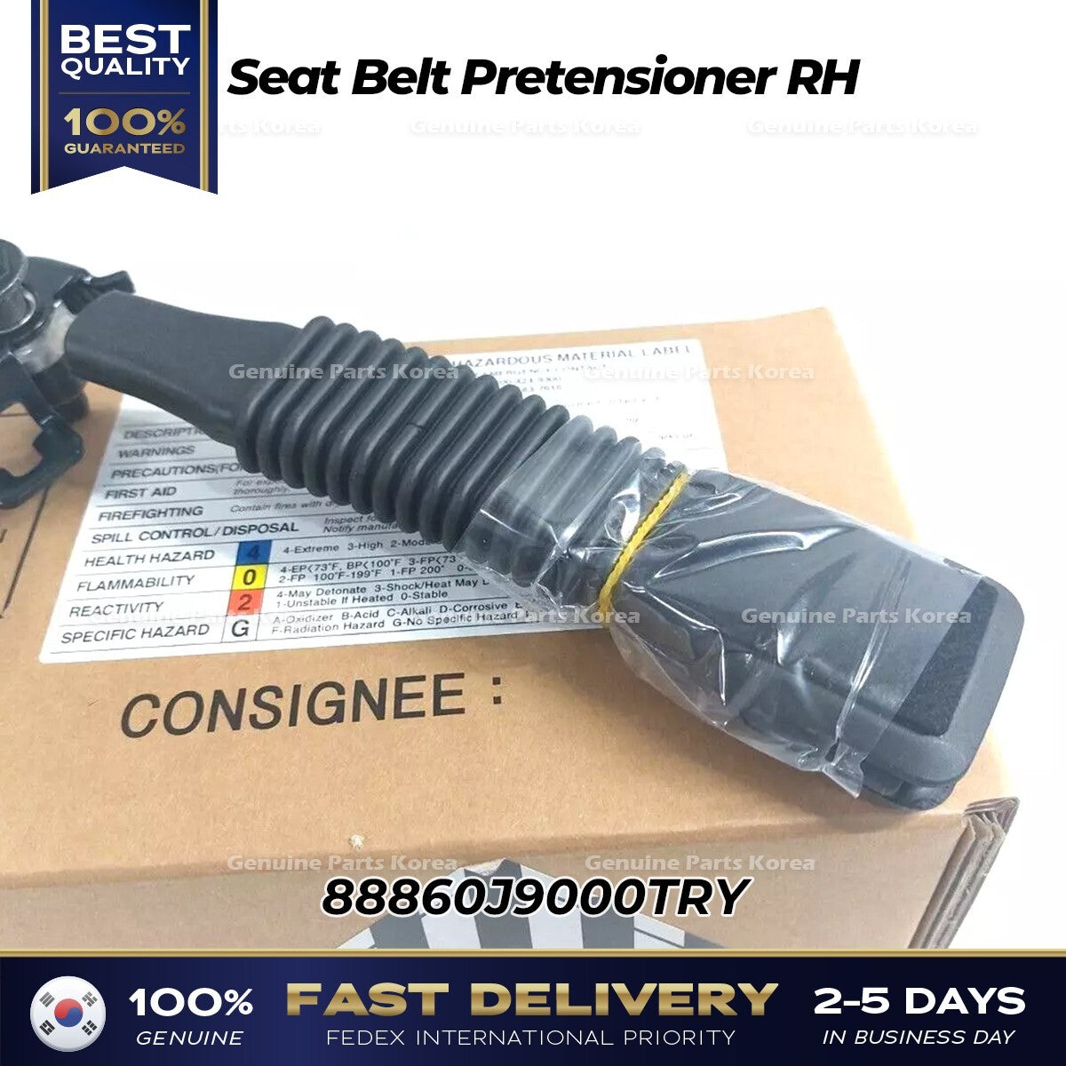 Genuine Seat Belt Pretensioner RH 88860J9000TRY for Hyundai Kona Veloster