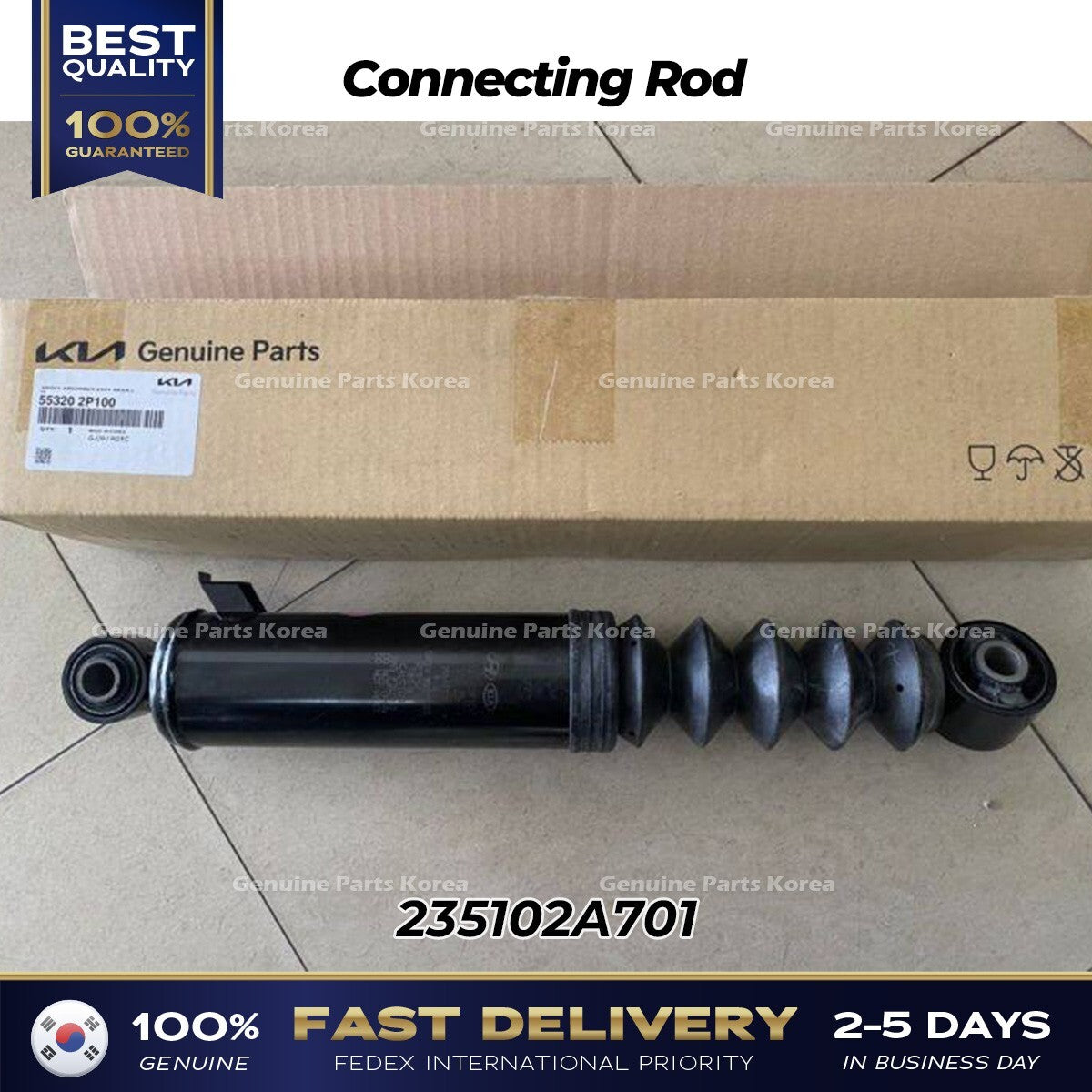 Genuine Rear Shock Absorber LH 553202P100 for Kia Sorento