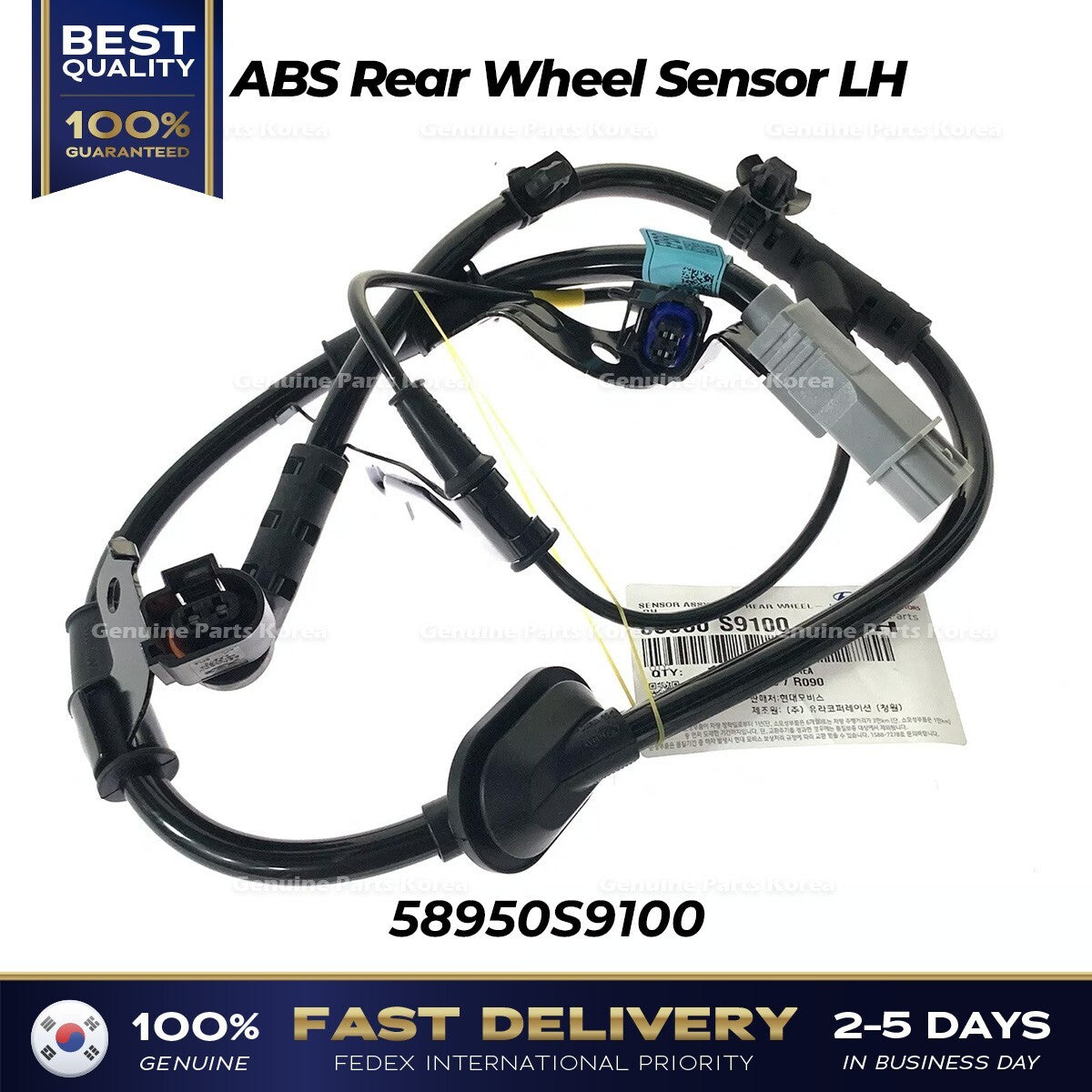 Genuine ABS Rear Wheel Sensor LH 58950S9100 for Hyundai Palisade