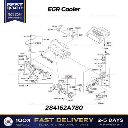Genuine EGR Cooler 284162A780 for Hyundai Accent Kona