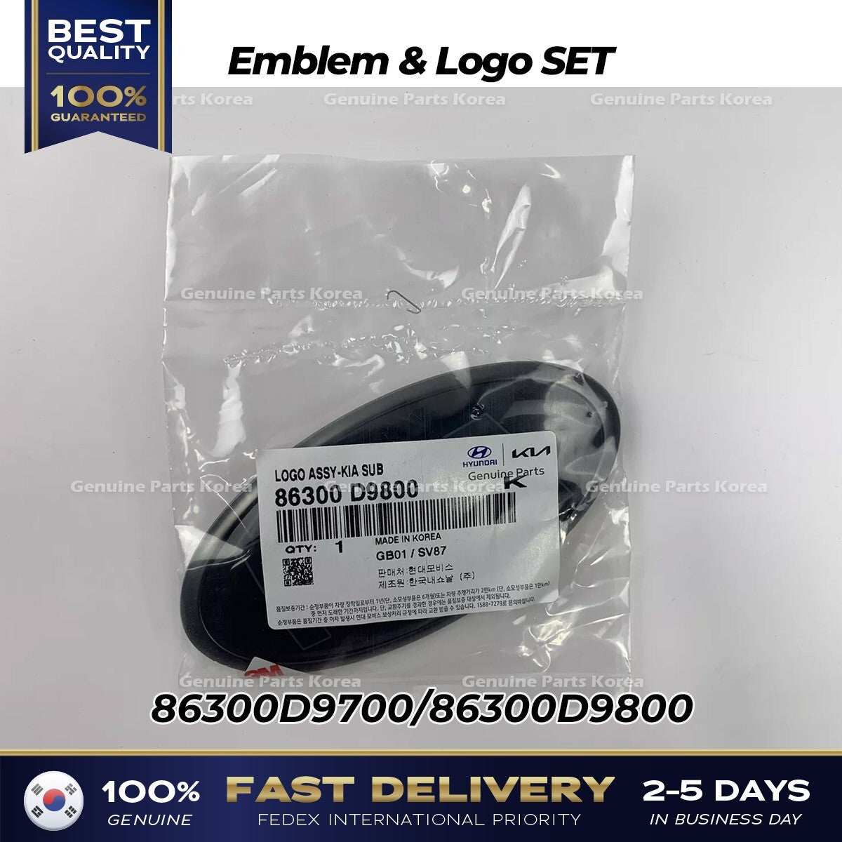 Genuine Emblem & Logo SET 86300D9700 86300D9800 for Kia Sportage