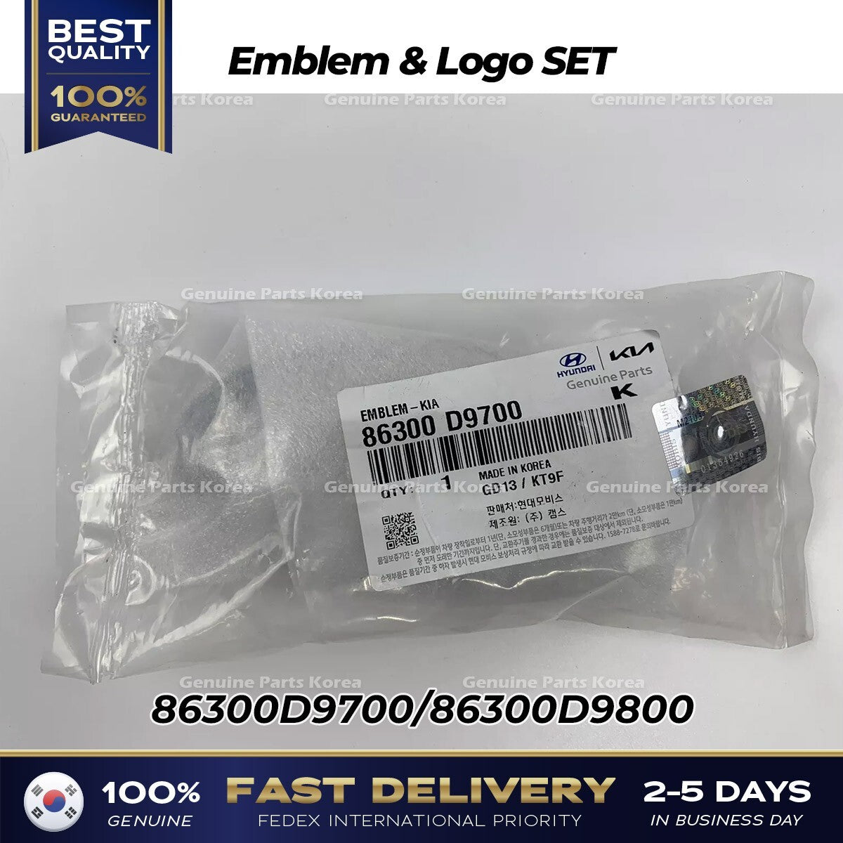Genuine Emblem & Logo SET 86300D9700 86300D9800 for Kia Sportage