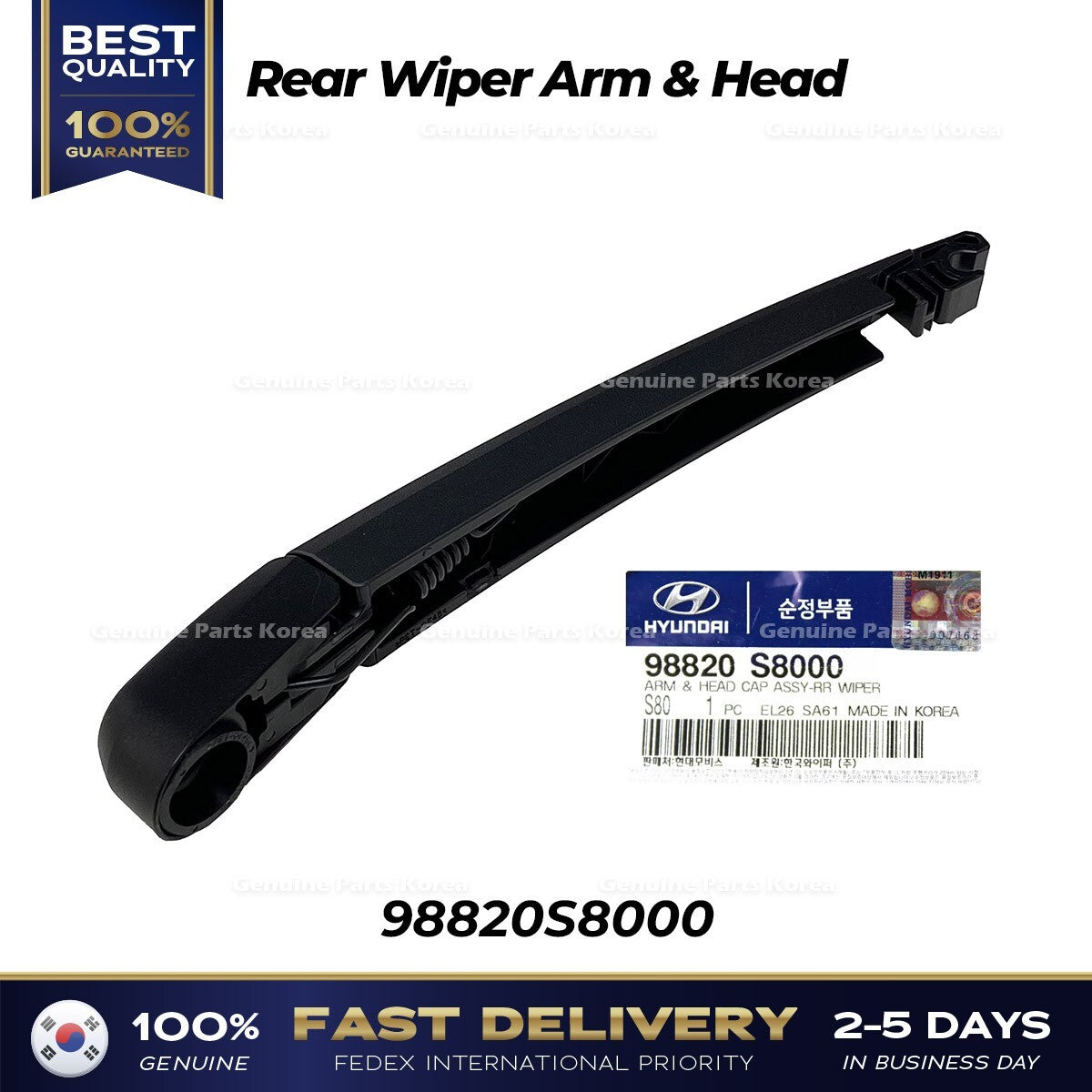 Genuine Rear Wiper Arm & Head 98820S8000 for Hyundai Palisade
