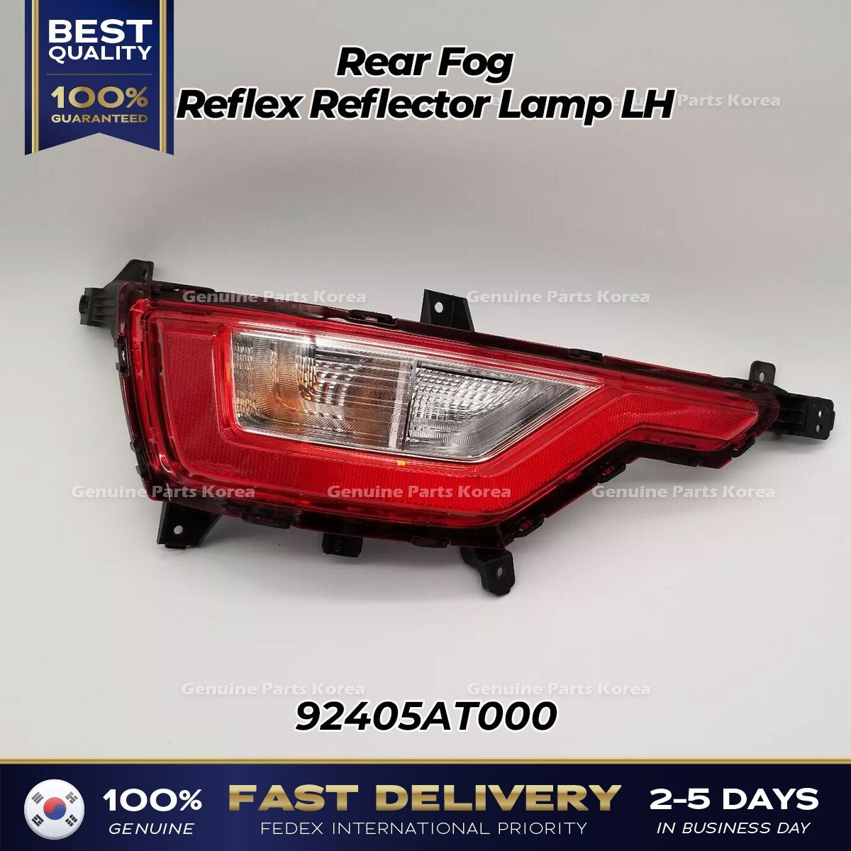 Genuine Rear Fog Reflex Reflector Lamp LH 92405AT000 for Kia Niro
