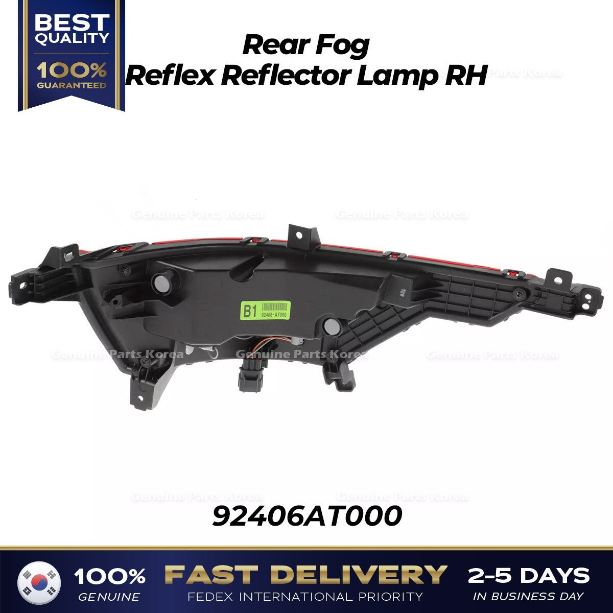 Genuine Rear Fog Reflex Reflector Lamp RH 92406AT000 for Kia Niro