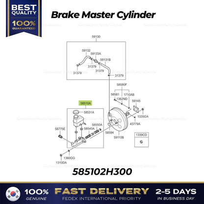 Genuine Brake Master Cylinder 585102H300 for Hyundai Elantra