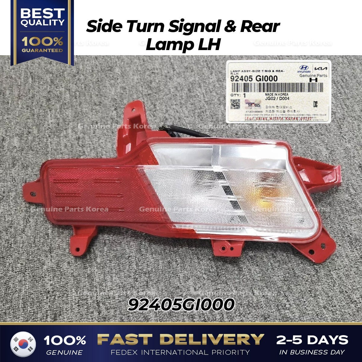 Genuine Side Turn Signal & Rear Lamp LH 92405GI000 for Hyundai Ioniq 5