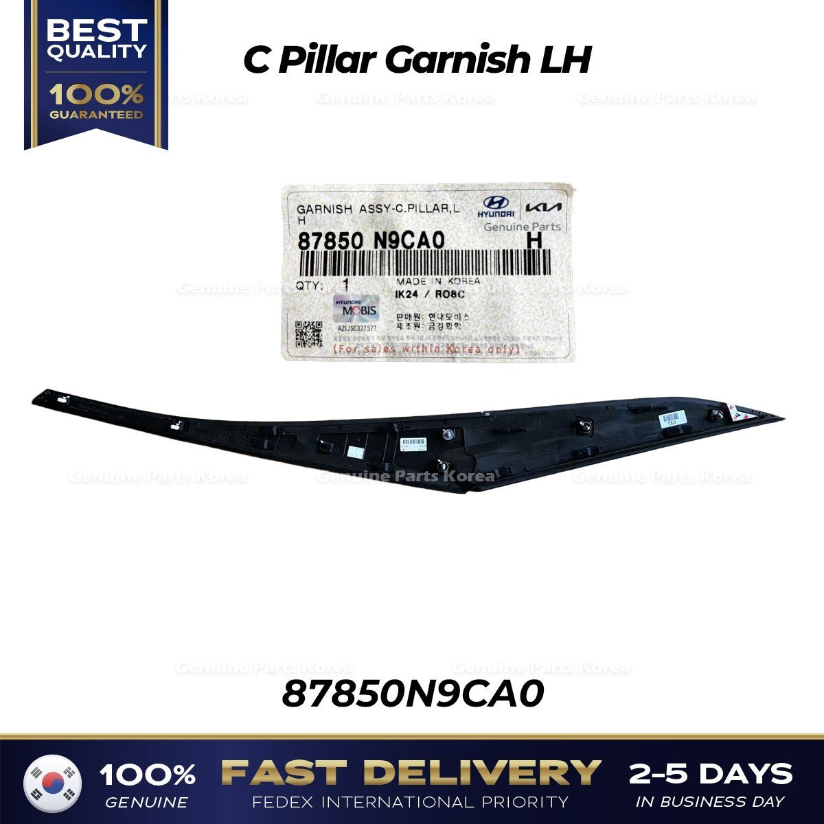 Genuine C Pillar Garnish LH 87850N9CA0 for Hyundai Tucson