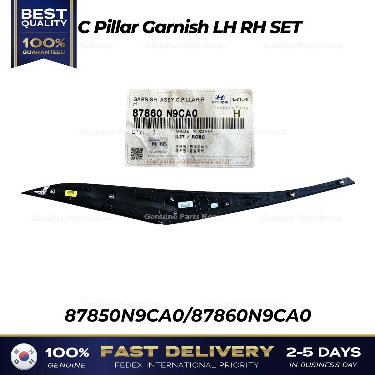 Genuine C Pillar Garnish LH RH SET 87850N9CA0 87860N9CA0 for Hyundai Tucson