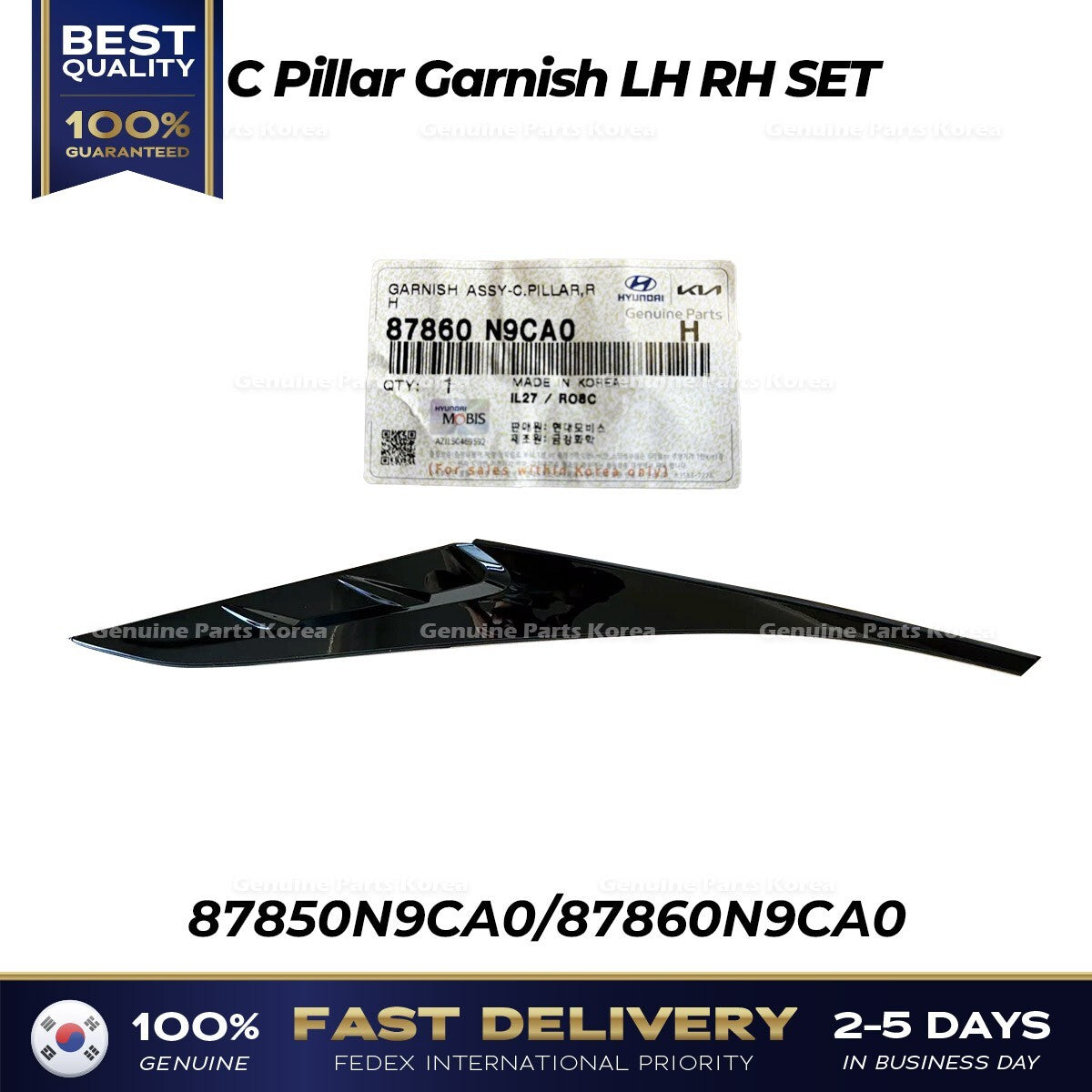 Genuine C Pillar Garnish LH RH SET 87850N9CA0 87860N9CA0 for Hyundai Tucson