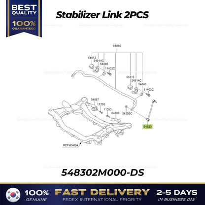 Genuine Stabilizer Link 2PCS 548302M000DS for Hyundai Genesis Coupe