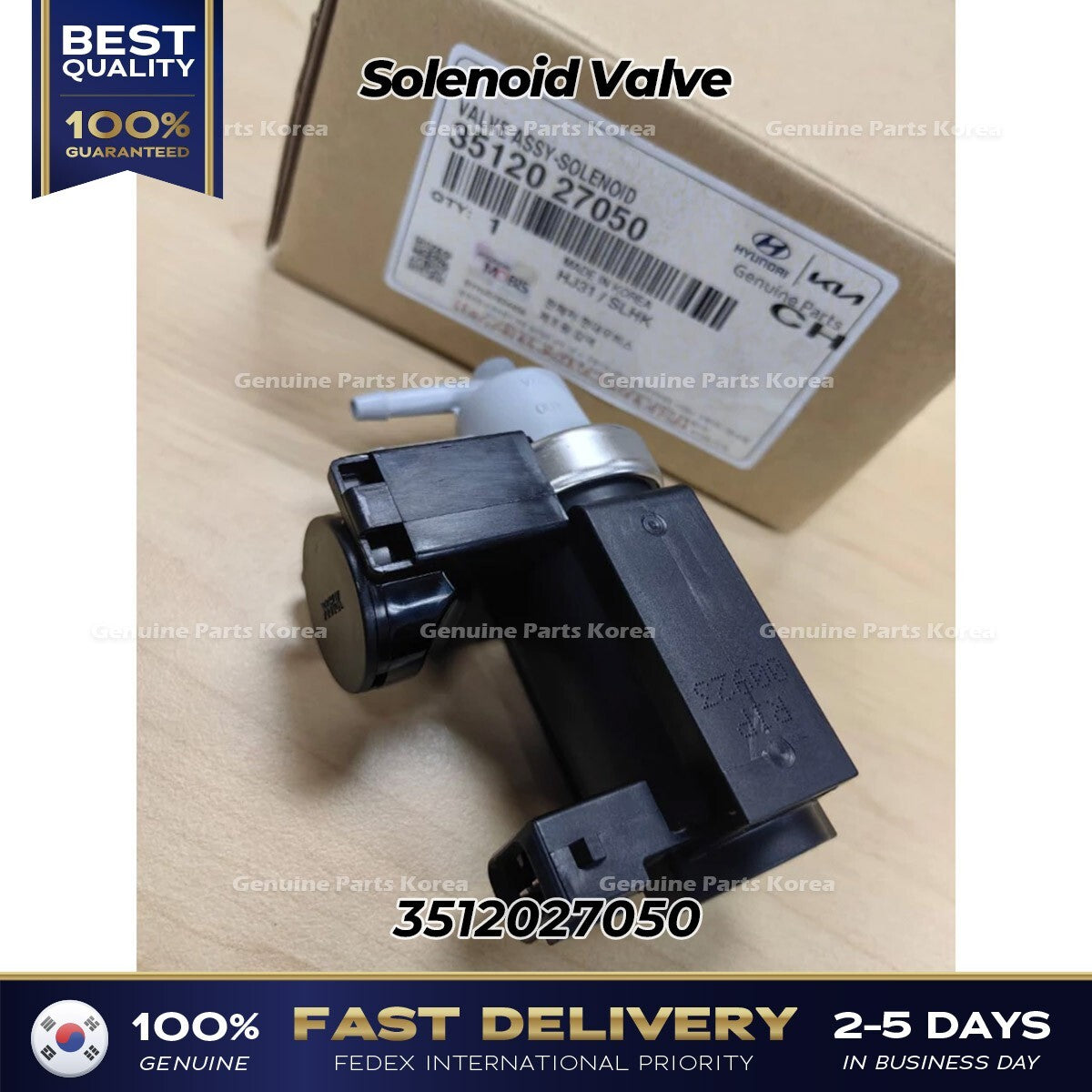Genuine Solenoid Valve 3512027050 for Hyundai Accent Santa Fe