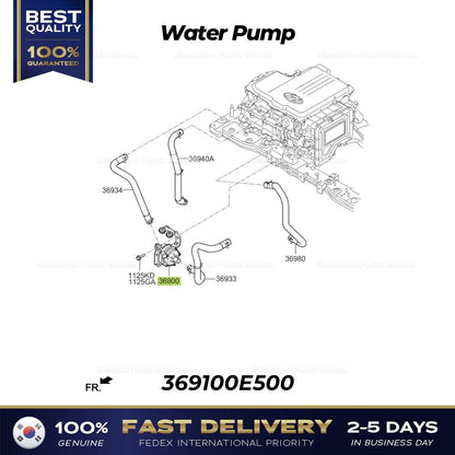 Genuine Water Pump 369100E500 for Hyundai Ioniq Electric
