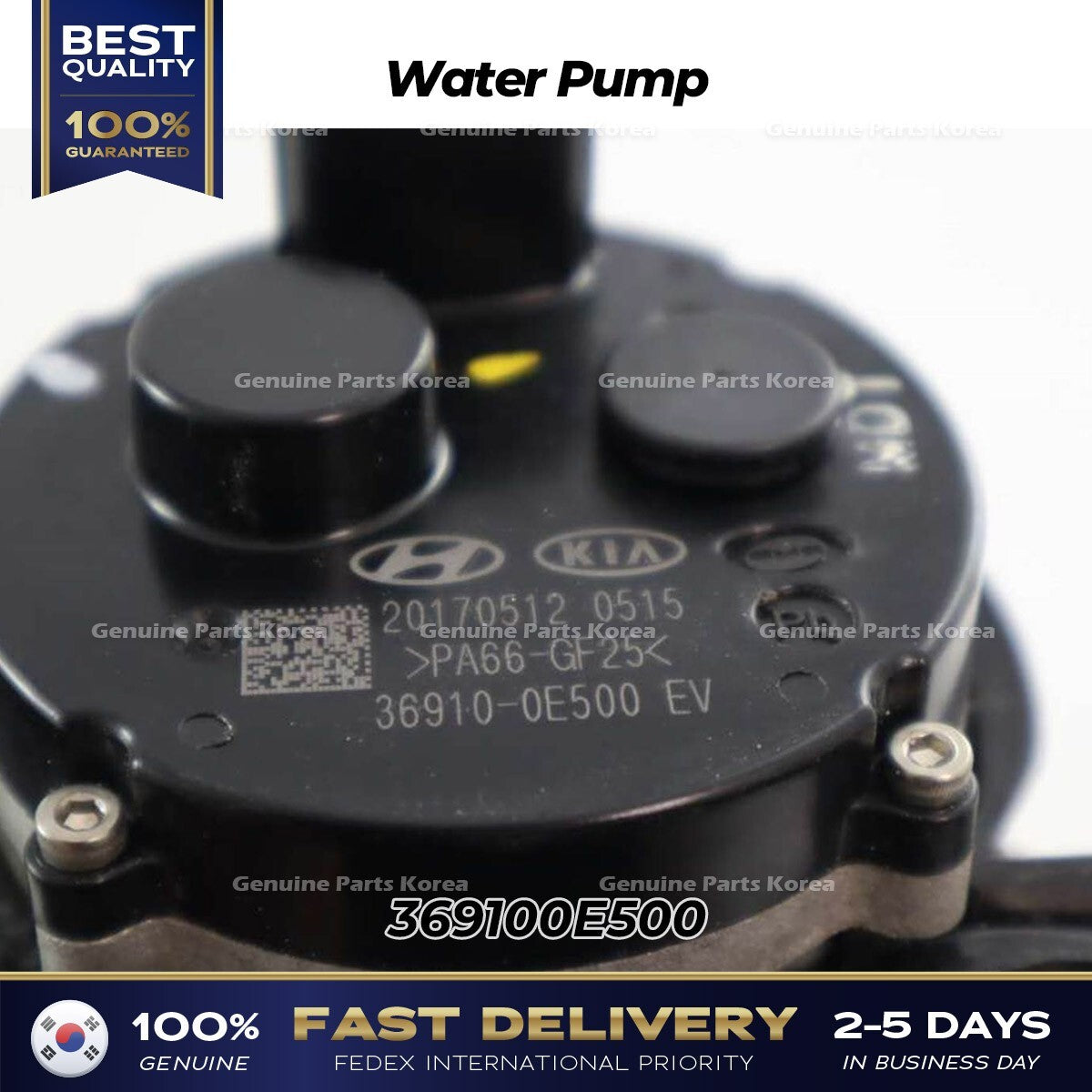 Genuine Water Pump 369100E500 for Hyundai Ioniq Electric