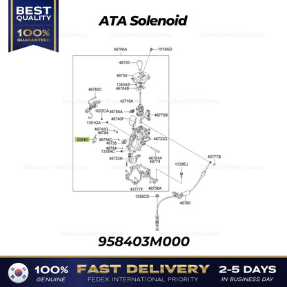 Genuine ATA Solenoid 958403M000 for Hyundai Equus Genesis Kia Borrego