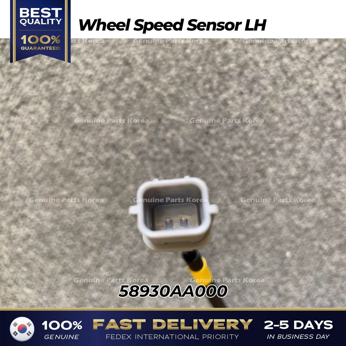 Genuine Wheel Speed Sensor LH 58930AA000 for Hyundai Elantra