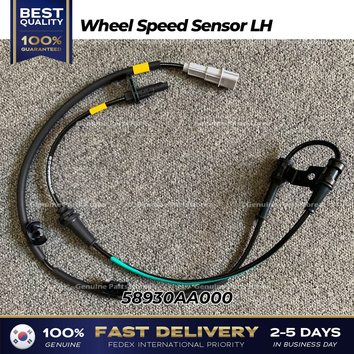 Genuine Wheel Speed Sensor LH 58930AA000 for Hyundai Elantra