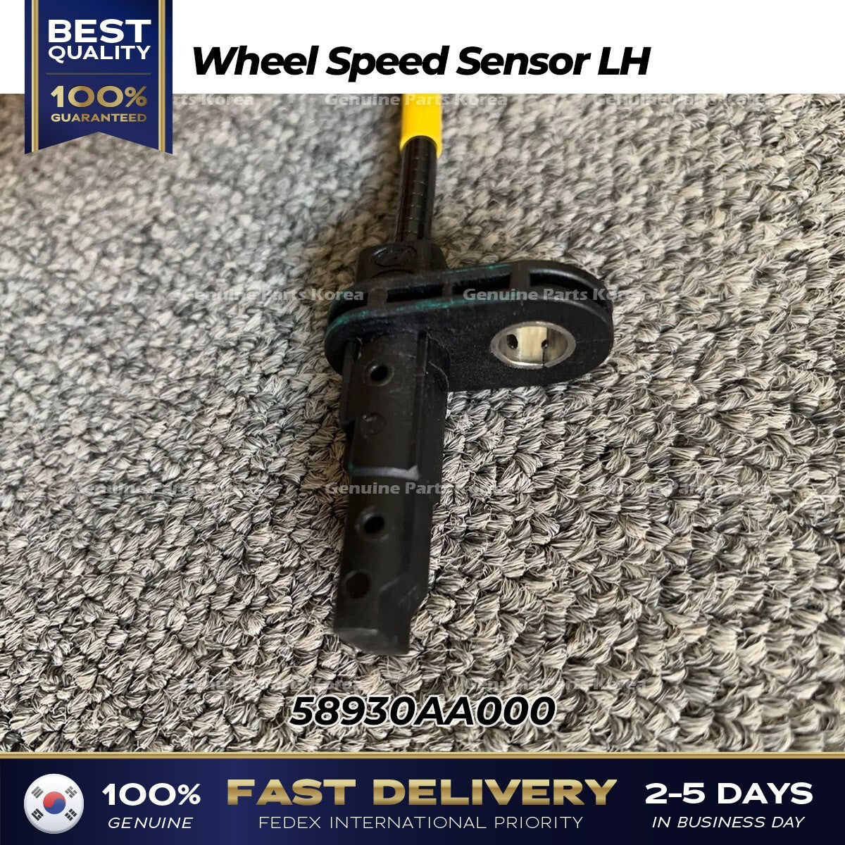 Genuine Wheel Speed Sensor LH 58930AA000 for Hyundai Elantra