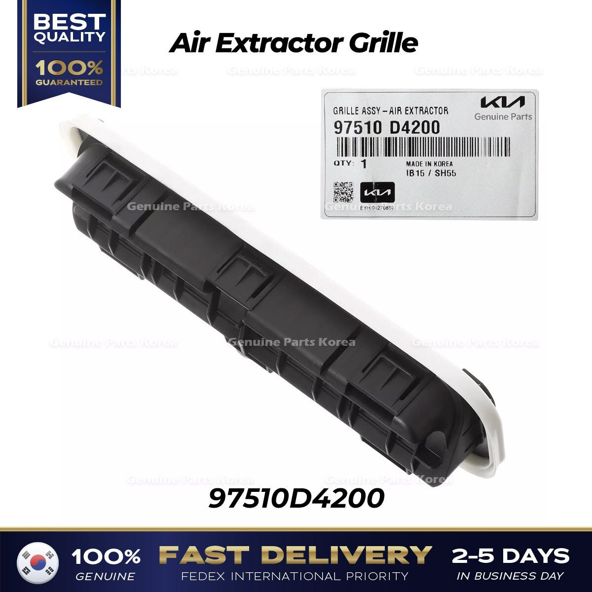 Genuine Air Extractor Grille 97510D4200 for Hyundai Santa Cruz Kia Forte K5