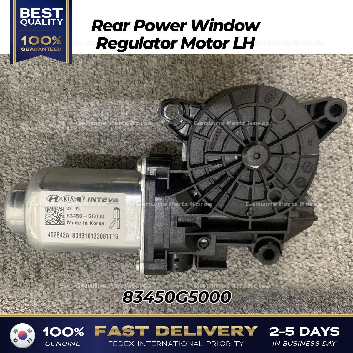 Genuine Rear Power Window Regulator Motor LH 83450G5000 for Kia Niro