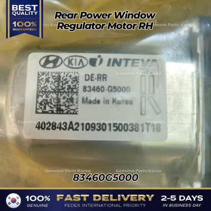 Genuine Rear Power Window Regulator Motor RH 83460G5000 for Kia Niro