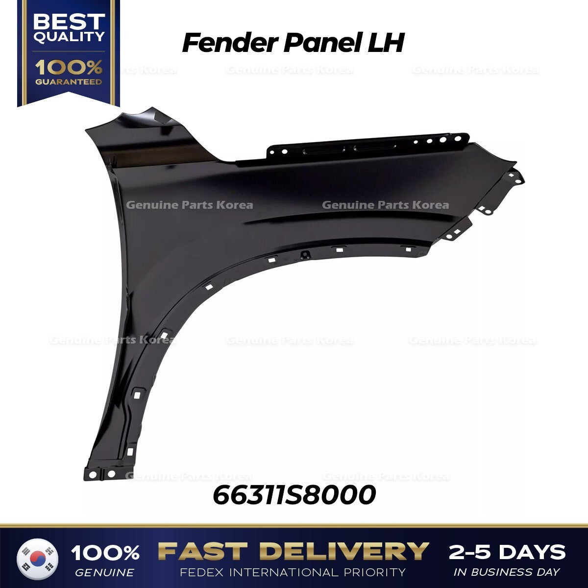 Genuine Fender Panel LH 66311S8000 for Hyundai Palisade